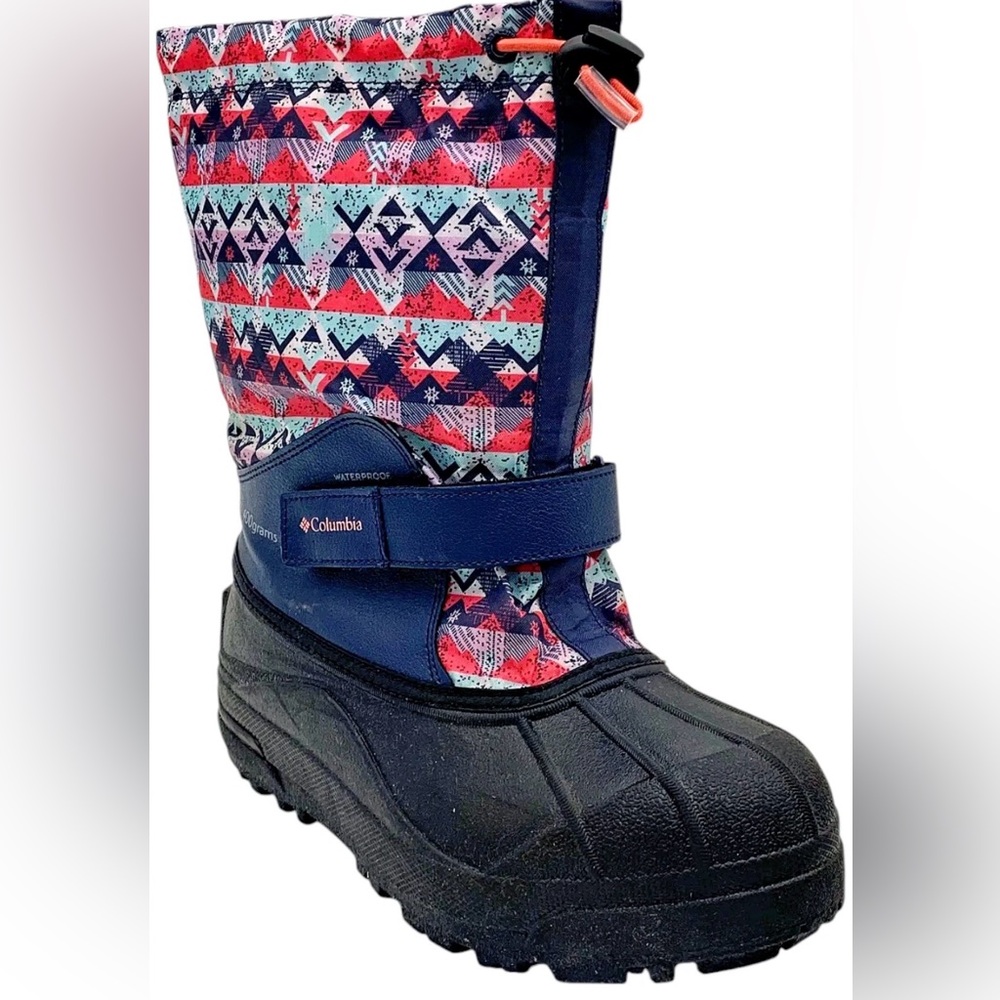 Columbia Kids' Patterned Snow Boots - Red, Blue, Black